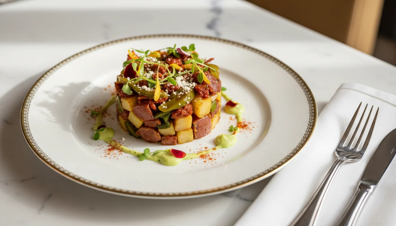 High-Protein Mexican Potato Salad with Chorizo and Poblano