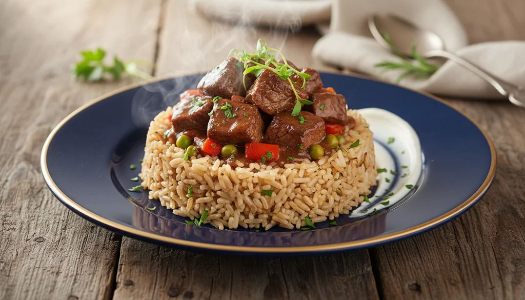 Hearty Beef & Rice Skillet